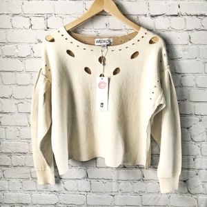 NWT WILDFOX Rancho Oversized Cream Sweater